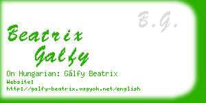 beatrix galfy business card